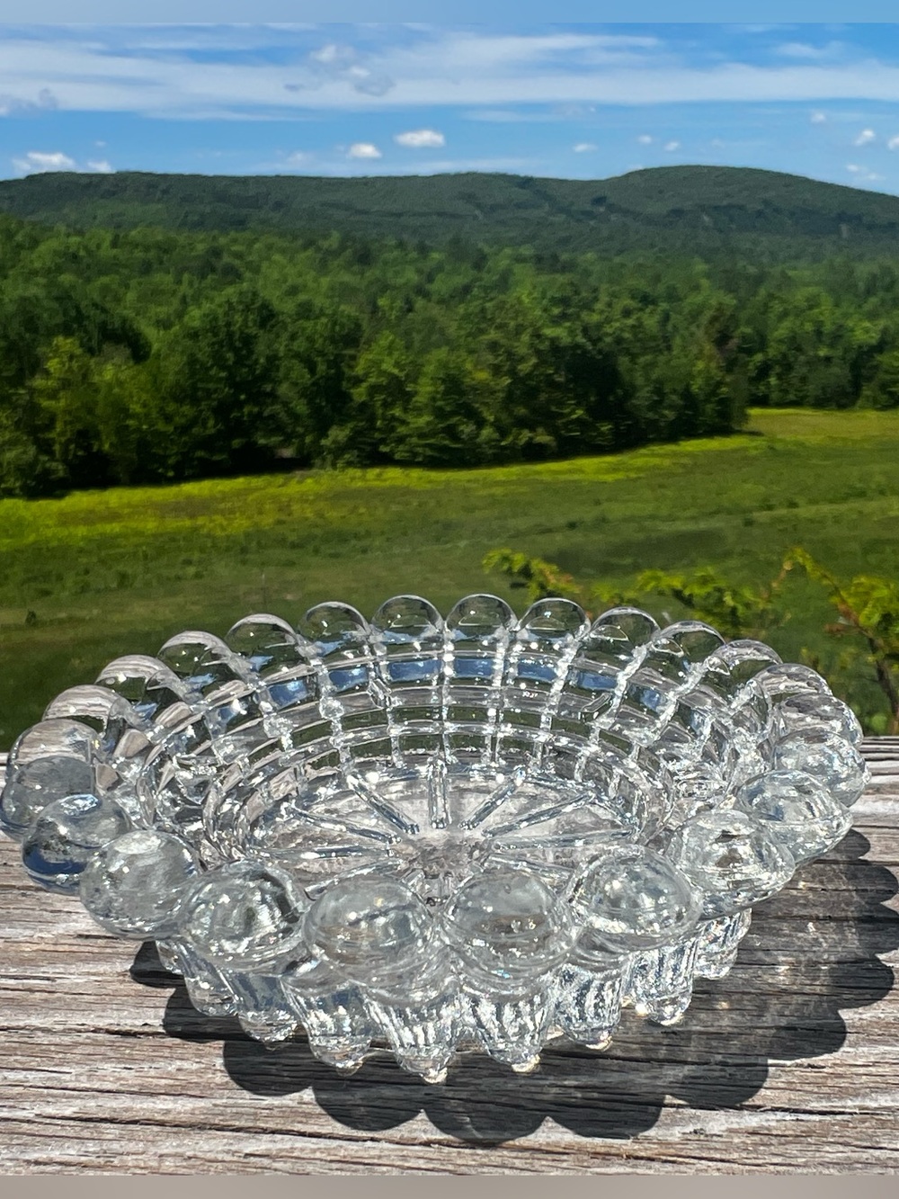 Vintage clear glass Ashtray